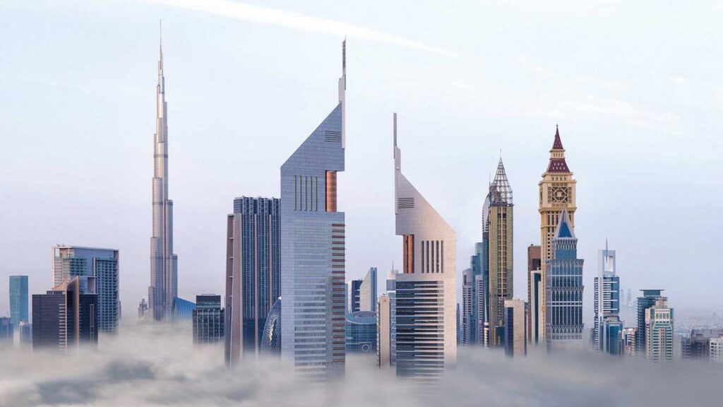 Berömda byggnader i Dubai