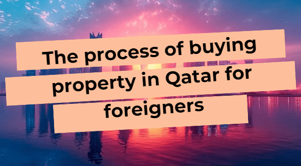 Text against the backdrop of sunset: the process of buying real estate in Qatar for foreigners.