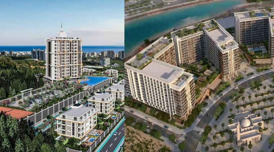 Confronto immobiliare tra Turchia ed Emirati Arabi Uniti: dove è meglio acquistare? Vista degli edifici e della costa.