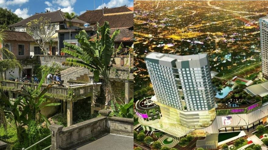 A imagem compara a compra de imóveis em Bali e Jacarta: qual é o melhor sítio para investir?