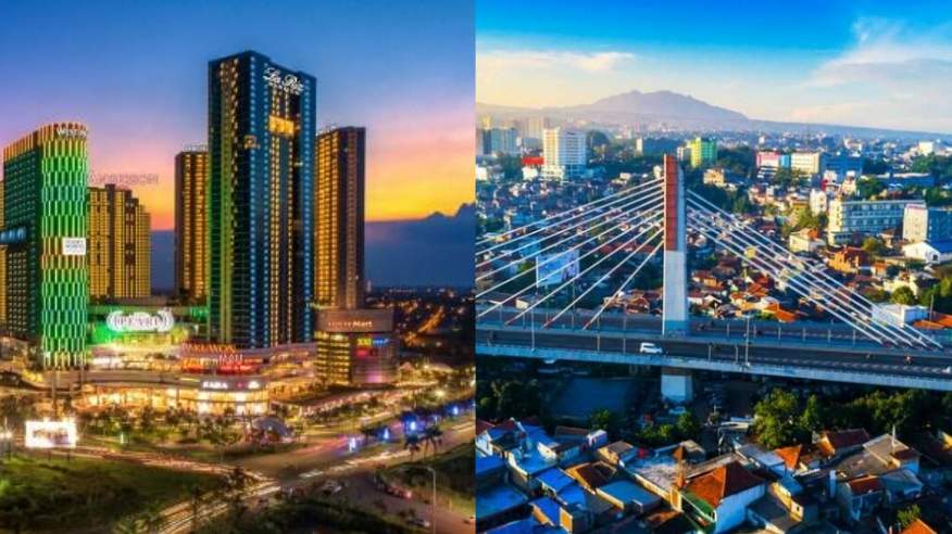 Comparação de imóveis em Surabaya e Bandung, escolha de uma cidade para comprar casa.